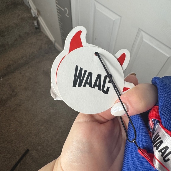 WAAC Men’s Red/Blue Logo Golf Polo Size 1 - Picture 4 of 7